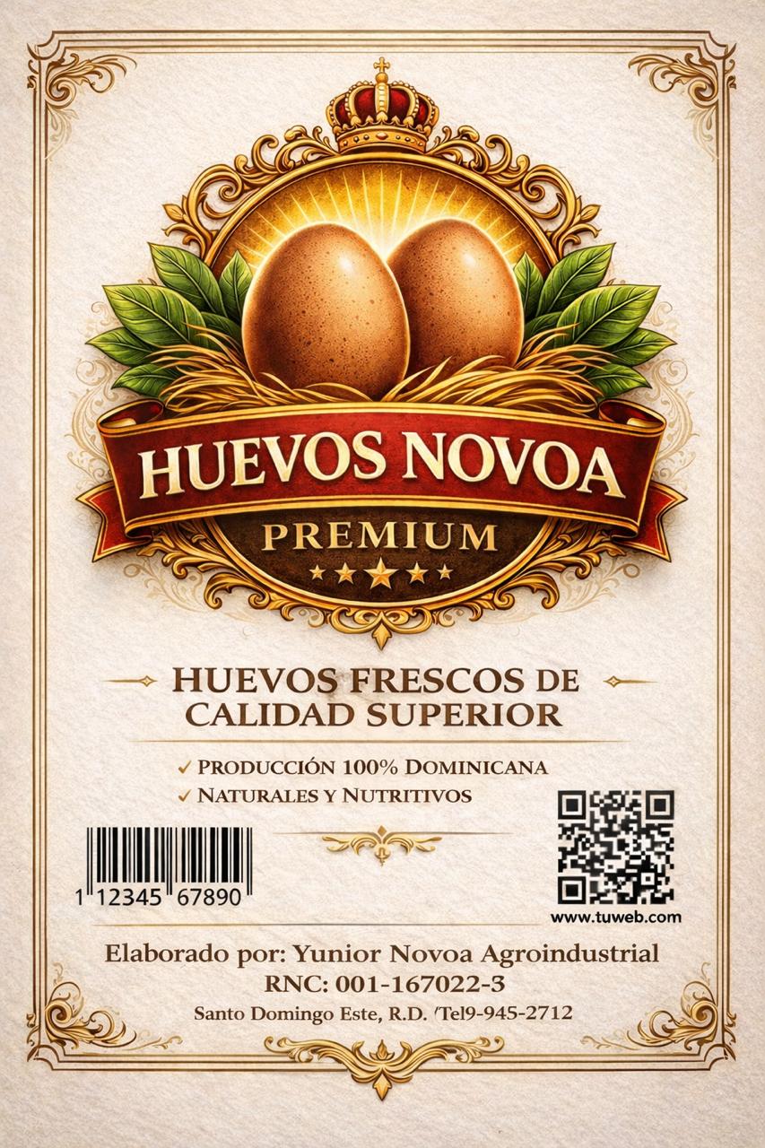 Huevos Novoa Premium – Etiqueta oficial